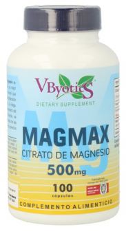 Vbyotics Magmax Magnesium Citrate 500 mg 100 Capsules