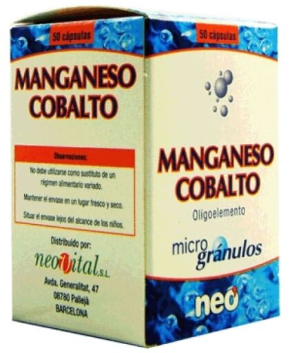 Neovital Health Manganese and Cobalt Microgranules 50 Capsules