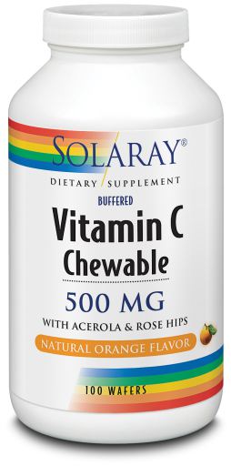 Solaray Vitamin C 500 Orange Flavor 100 Chewable Tablets