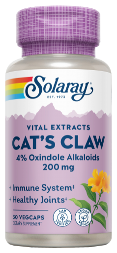 Solaray Cat's Claw 200 mg 30 Vegetable Capsules