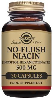Solgar Non-Blushing Niacin 500 mg 50 Capsules