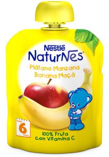Nestl&eacute; Naturnes Mashed Apple Banana + 6 months 90 gr