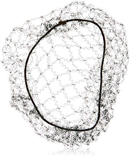 2 invisible bun hair nets, dark brown