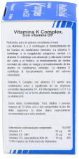 Vitamina K Complex+Vitamina D3 30 comprimidos Vitamina K Complex+Vitamina D3 30 comprimidos