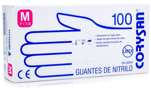 Corysan Powder-Free Nitrile Glove Size M 100 Units