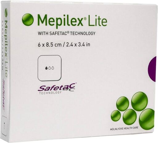 Mepilex Lite Dressing 6 X 8.5Cm 3 Units