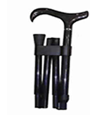 Carbon Fiber Folding Crutch, Black