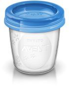 Containers for Breast Milk 5 Units and Lids Containers for Breast Milk 5 Units and Lids