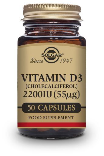 Solgar Vitamin D3 2200 iu (55 &mu;g) (Cholecalciferol) 100 Capsules