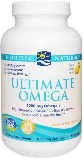 Ultimate Omega 1280 mg Lemon 180 Capsules