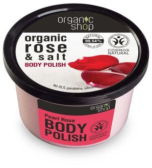 Organic Shop Rose Pearl Foaming Body Scrub 250 ml