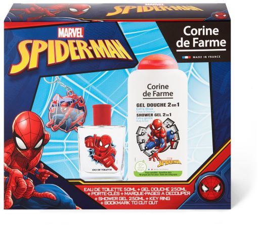 Spiderman Eau de Toilette box + Shower gel + Key ring