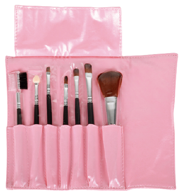 Tika Pink Makeup Case Set 7 Brushes