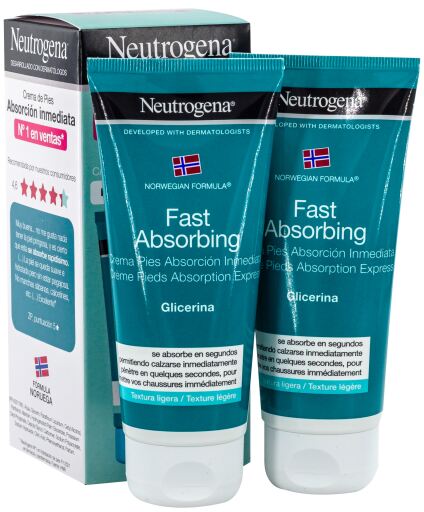 Neutrogena Fast Absorption Foot Cream 2 x 100 ml