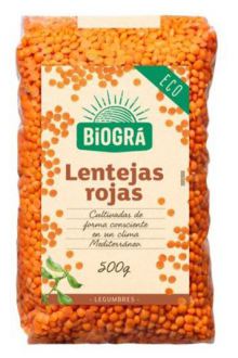 Biogra Red Lentils 500 gr
