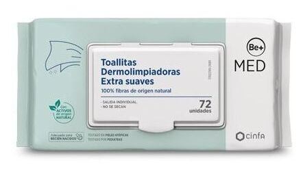 Be+ Med Pediatrics Dermo-Cleansing Wipes 72 Units