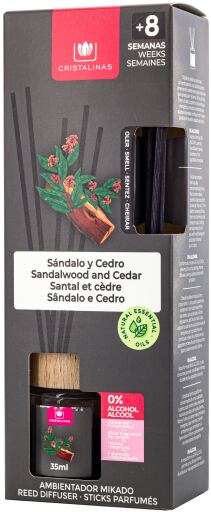 Cristalinas Mikado Sandalwood and Cedar Air Freshener 40 ml