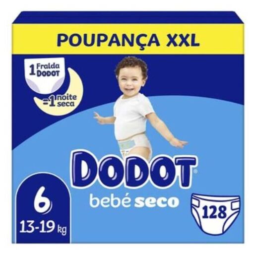 Dry Baby Diapers XXL Size 6 from 13 to 19 Kg 128 Units