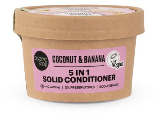 Organic Shop Solid Conditioner 5 in 1 Banana and Coconut 60 gr