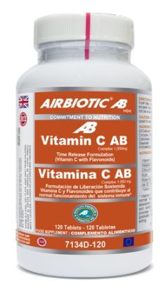 Airbiotic Non-Acidic Vitamin C with Beta-Glucans and Zinc 120 Capsules