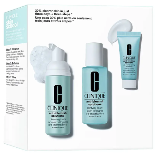 Clinique Anti-Blemish Solutions 3-Step Skin Care System 3 Piece Case