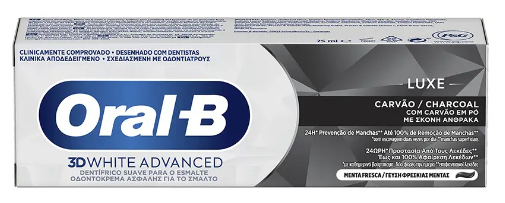 Oral-B 3D White Luxe Charcoal Toothpaste 75 ml