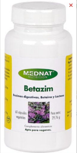 Mednat Nutrici&oacute;n Betazim 60 Capsules
