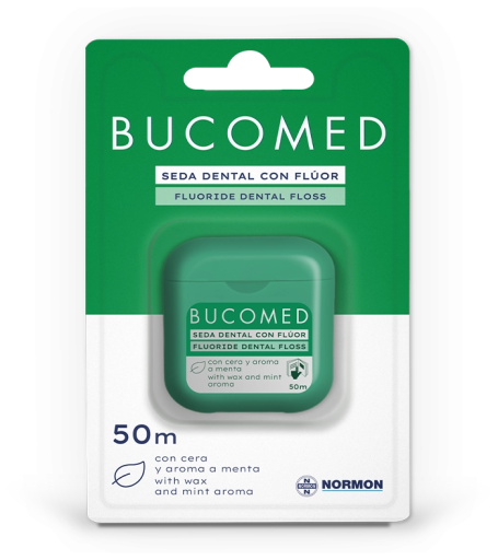 Normon Bucomed Dental Floss with Fluoride 50 ml Mint