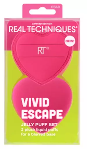 Real Techniques Vivid Escape Jelly Puff 2-Piece Case