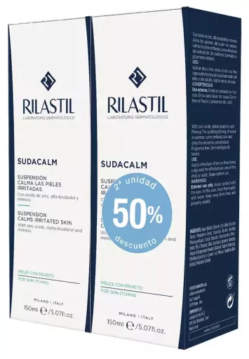 Rilastil Sudacalm Suspension Soothes Irritated Skin Pack 2 x 150 ml