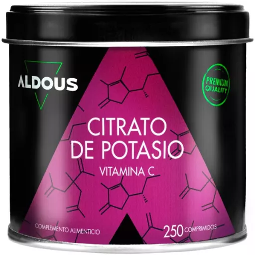 Aldous Bio Potassium Citrate 3705 mg with 80 mg of Vitamin C 250 Tablets