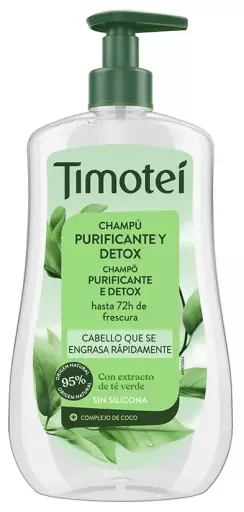 Timotei Purifying and Detoxifying Shampoo with Green Tea Extract for Oily Hair